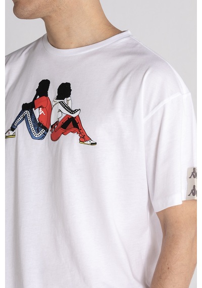 Kappa Erkek T Shirt 381G43W-ALQ BEYAZ Beyaz
