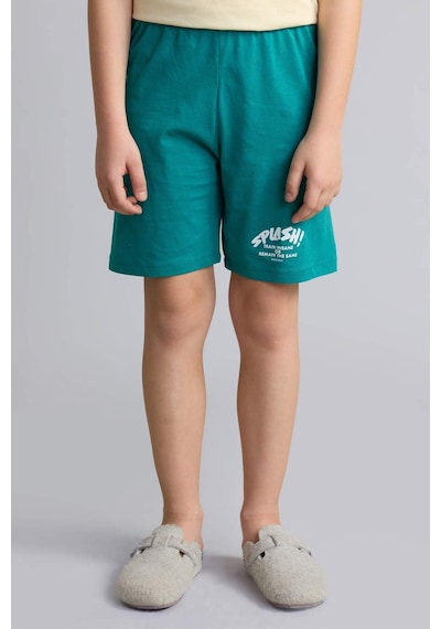 Defacto Baskılı Tişört Şort Pijama Takımı Erkek Çocuk H8195a826hsyl240 Sarı-yl240