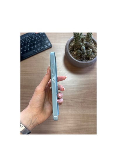 Apple iPhone Uyumlu 16 Pro Max Animasyonlu Stylus Silikon Kılıf Mor