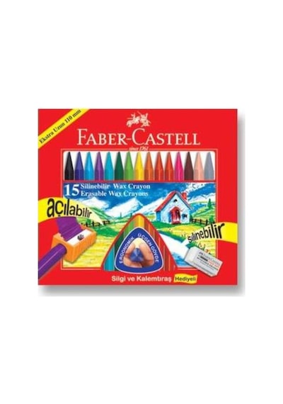 Faber Castell Pastel Boya Wax Crayon Silinebilir 15'li 5281122715000 Diğer