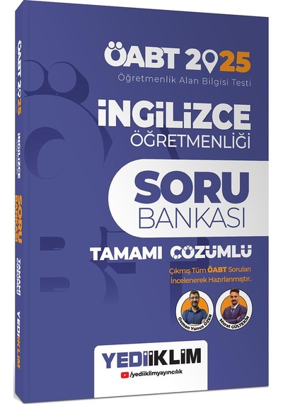 Yediiklim Yayınları 2025 Öabt İngilizce Öğretmenliği Tamamı Çözümlü Soru Bankası