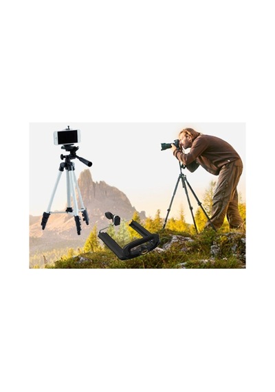 Tripod : Telefon Ve Kamera Tutucu Ayak + Telefon Tutucu - Büyük