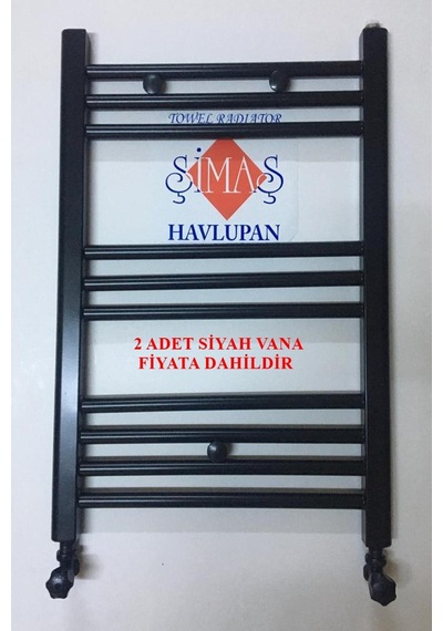 500x700 Siyah Havlupan + 2 Adet Siyah Vanalı - 10 Borulu