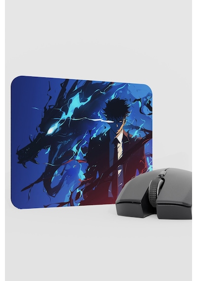 Solo Leveling Anime V1 - 22x18 Gaming Kauçuk Kaymaz Taban Mouse Pad Fare Altlığı