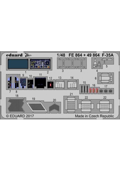 Eduard 49864 1/48 Ölçek, F-35a For Meng Maket Detay Seti