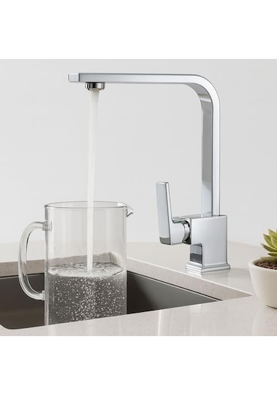 Modern Tasarım Krom Lavabo Bataryası Paslanmaz Pirinç Malzeme Uzun Ömürlü Banyo Bataryası Diğer