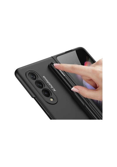 Samsung Uyumlu Galaxy Z Fold 3 Kılıf Zore Espen Kılıf Siyah