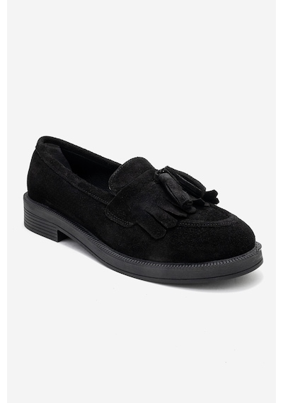 Luvishoes Luvi Shoes Milina Siyah Süet Püsküllü Hakiki Deri Kadın Loafer Ayakkabı SIYAH SUET Luvishoes Luvi Shoes Milina Siyah Süet Püsküllü Hakiki Deri Kadın Loafer Ayakkabı SIYAH SUET