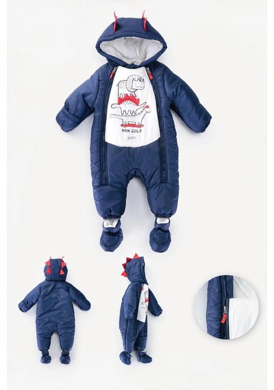 Minigimin Cicileri Miniğimin Cicileri 9-24 Ay Kozmomont Dino Erkek Bebek Montu - Lacivert