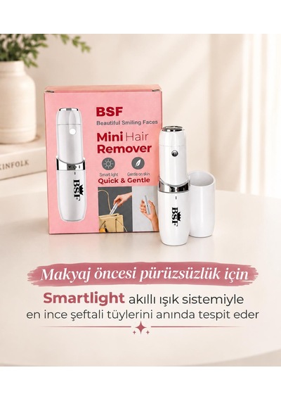BSF Beautiful Smiling Faces Ls-01 Mini Face Yüz Tüy Alma Tıraş Makinesi Temizleme Fırçası