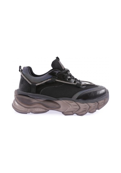 Dgn 70117-22y Kadın Bağcıklı Kalın Taban Sneakers Ayakkabı 70117-2027-R1534 Siyah