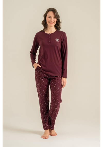 Arnetta Kadın Shine Bright Little Star Mor Uzun Kol Pijama Takım Ar3775-s-v1 Ar3775-s-v1