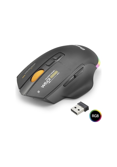 Tri Mode Gaming Mouse 12800 Dpi 7 Tuş Makro 1000hz Rgb - Siyah W601b