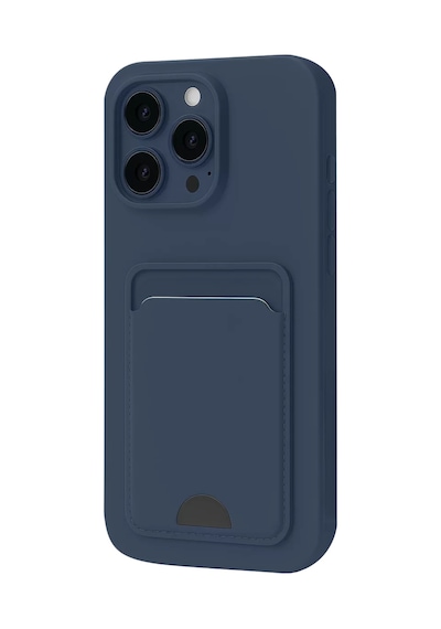 Newface Apple İphone 16 Plus Kılıf Kelvin Kartvizitli Silikon - Lacivert