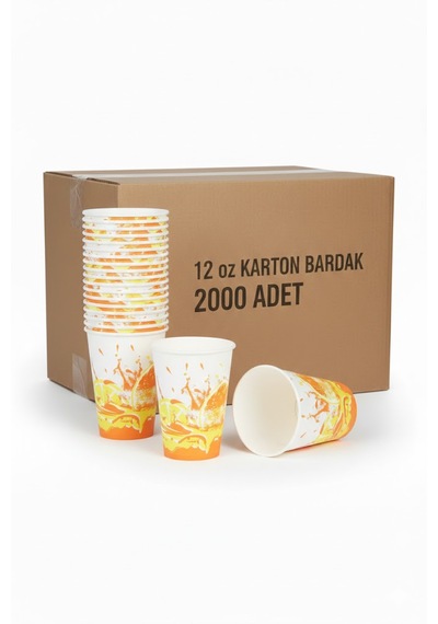 Bencup 12 Oz 350 Ml Karton Bardak 2000 Adet, Ekonomik Koli - Kahve Ve Meşrubat Uyumlu, Sızdırmaz 2000