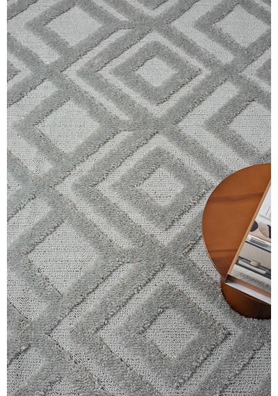 Mariesse Home Elit Bukleli Yumuşak Peluş Post Shaggy Çocuk Odası Oturma Odası Salon Mutfak Halısı Gri