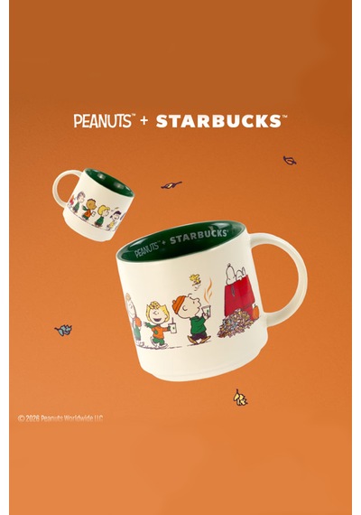 Starbucks Snoopy Peanuts Beyaz Baskılı Kupa 414ml - Limited Edition