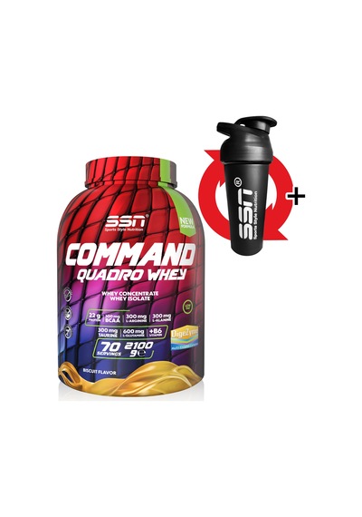 SSN Sports Style Nutrition SSN Sports Nutrition Command Quadro Whey 2100 Gr Bisküvi Protein Tozu