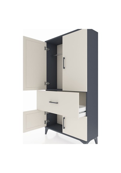 Arges Dolap Tek Raflı Tek Çekmeceli Tek Askılı 88x30x163 Antrasit-aytaşı Antrasit Arges Dolap Tek Raflı Tek Çekmeceli Tek Askılı 88x30x163 Antrasit-aytaşı Antrasit