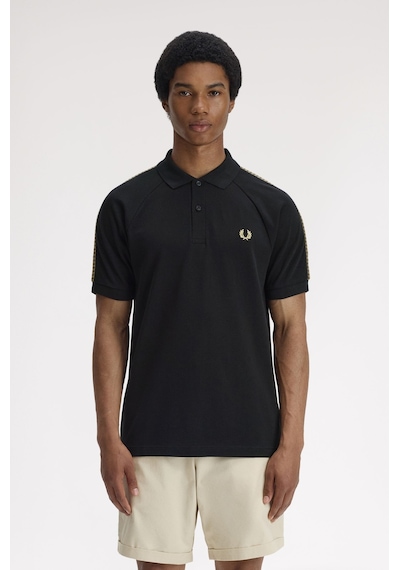 Fred Perry M2304 Cross Tape Erkek Polo Tişört Siyah