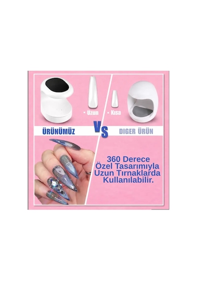 Yıwu Mini Uv Tırnak Kurutucu Led Manikür Lambası Taşınabilir Kompakt Uv Jel Tırnak Led Lambası