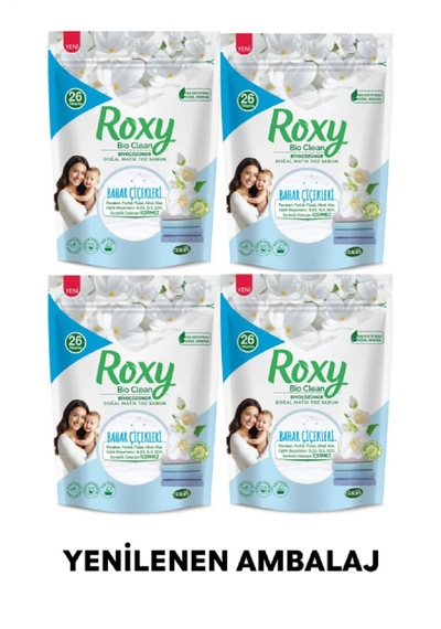 Dalan Roxy Bio Clean Doğal Matik Toz Sabun Bahar Çiçekleri 800 Gr X 4 Adet