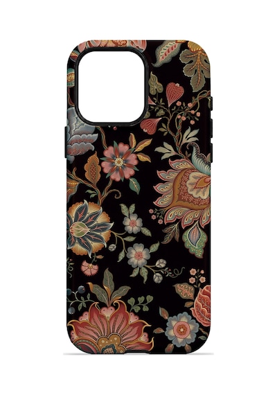 Velvoria Valestra Koyu Barok Çiçek Apple iPhone Uyumlu 15 Pro Darbe Korumalı Kılıf Valestra Select - Koyu Barok Çiçek