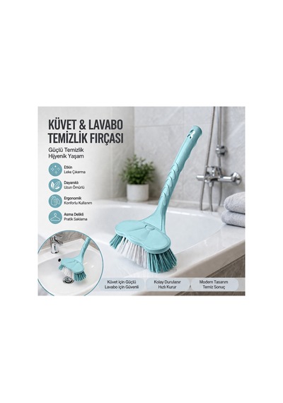 Emilahome Küvet Ve Lavabo Fırçası Turkuaz - 867894007