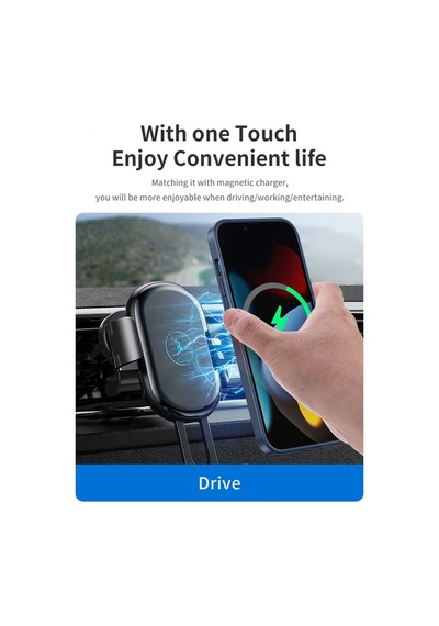 Rock Space Apple Uyumlu iPhone 13 Pro Kılıf Moca Serisi Mag Safe Standlı - Gri Gri
