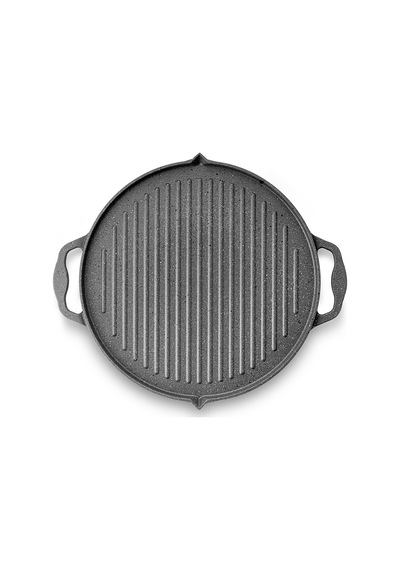 Emsan Stone Alüminyum Döküm Çift Taraflı Gözleme Tavası 34 Cm Gri Çok Renkli