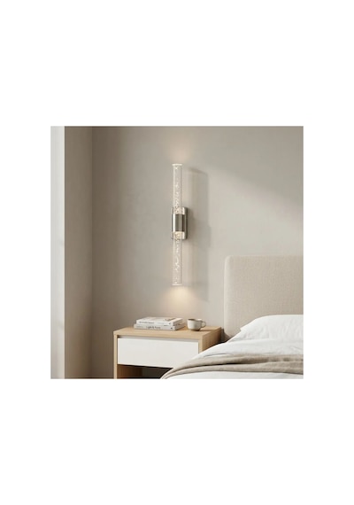Bubblelight Medium 40 Cm Modern Tasarım Led Aplik - Duvar Lambası - Gümüş - Elektrikli - Günışığı Gümüş Elektrikli