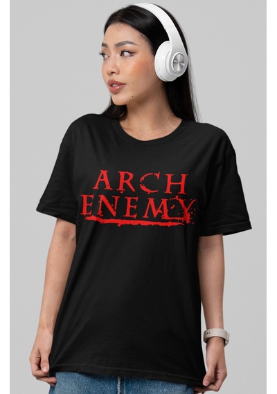 Arch Enemy Rock Metal Müzik Grubu Sırt Baskılı Unisex Oversize Ti Siyah