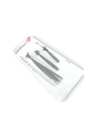 Tek-iş Plastik Kablo Bağı, 250-300-380 Mm X 4.8 Mm, Siyah Ve Beyaz, 120 Adet Set, İç/dış Mekan Genel