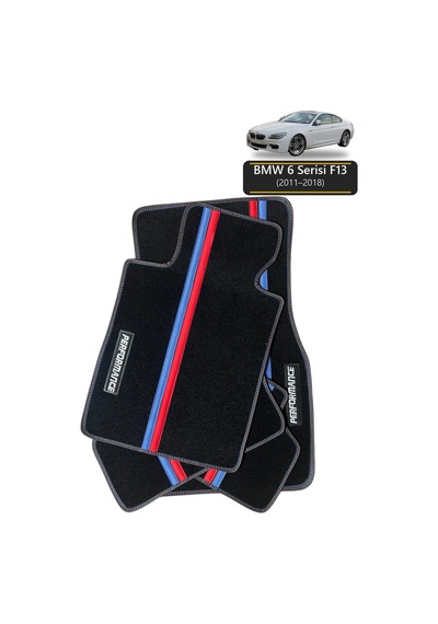 Oto Halı Paspas Bmw 6 Serisi F13 2011-2018 Uyumlu M Performance M Teknik Sport Kaymaz & Şık Tasarım