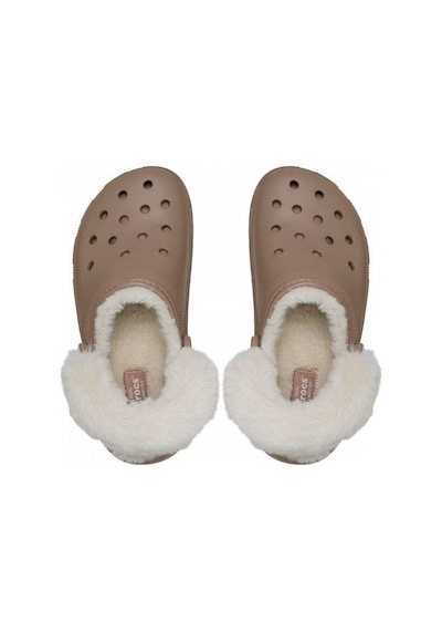 Crocs Classic Platform Fuzz Lined Clog Latte Terlik 212854 2q9 Kahverengi