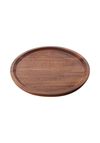 Akayev Akasya 25 Cm Yuvarlak Sunum Tabağı Kahverengi