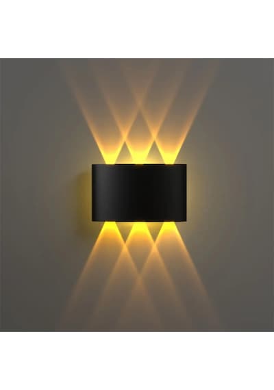 Çift Yönlü Amber 3lü Duvar Aplik Dekoratif Dış Mekan Amber Led Aydınlatma Amber