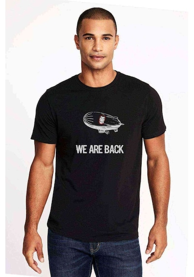 La Casa De Papel We Are Back Baskılı Siyah Erkek Tshirt