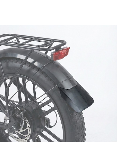 Heugers Rks Skyjet Uyumlu 20x4.0 Elektrikli Bisiklet Çamurluk Tozluğu - Ön Ve Arka Fat Bike Ek Korum Siyah
