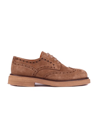 Shoetyle - Taba Hakiki Deri Bağcıklı Erkek Ayakkabı 666-3951-1237 Taba