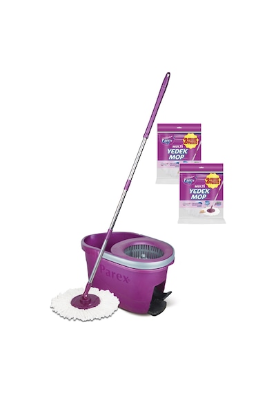 Thunderbolt Pedallı Otomatik Temizlik Seti Ve 4'lü Yedek Mop