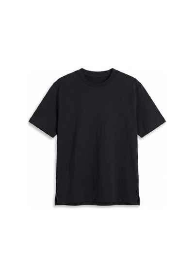 Jsco O Yaka Fırçalı 2 İplik T-shirt Siyah
