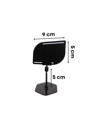 10 Adet Standlı Etiket Tutucu & 9 x 6 CM Silinebilir Siyah Etiket