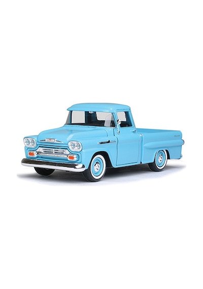 Motormax 1:24 W/b American Classics 1958 Chevrolet Apache Fleet Side Pickup Diecast Mavi