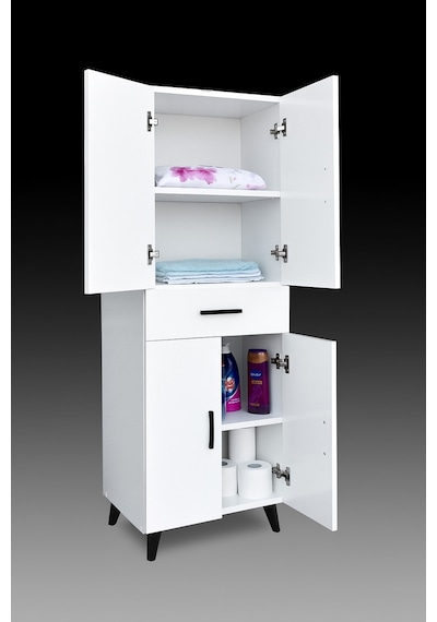 Alesta Life 4 Kapaklı Çekmeceli Banyo Dolabı Beyaz