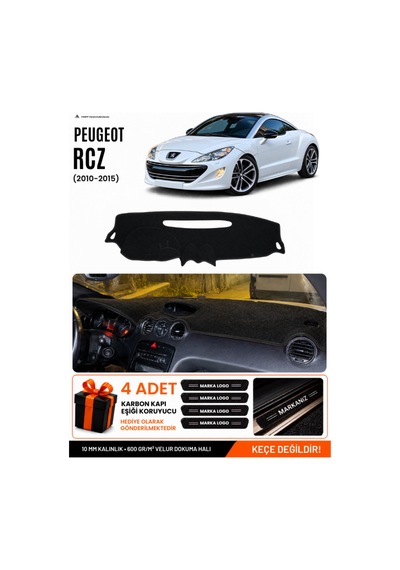 Peugeot Rcz 2010-2015 Uyumlu Torpido Koruma, Torpido Örtüsü, Torpido Kılıfı - Siyah - Pe027