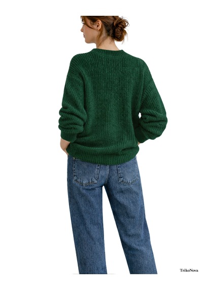 Trikonova Oversize Triko Kazak Yeşil