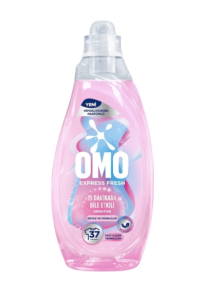 Omo Express Fresh Sensitive Beyaz Ve Renkliler Sıvı Çamaşır Deterjanı 1480ml X1 Diğer