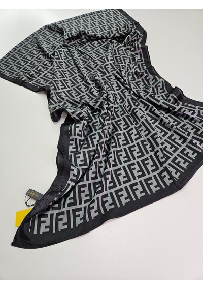 Miorel Scarfs F Desen İthal Vual İpek Şal Aksesuar Fular Silk Scarfs Shawl Hijab Gri