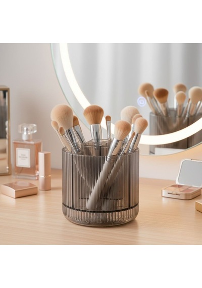Buffer 360 Dönebilen Plastik Organizer Çok Amaçlı Mutfak, Banyo Ve Makyaj Malzemesi Düz Çok Renkli